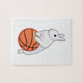 Bunny Basketball-speler Basketball Legpuzzel (Horizontaal)