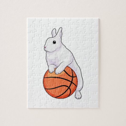 Bunny Basketball-speler Basketball Legpuzzel (Verticaal)
