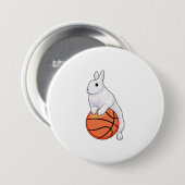 Bunny Basketball-speler Basketball Ronde Button 7,6 Cm (Voorkant /achterkant)