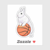 Bunny Basketball-speler Basketball Sticker (Vel)