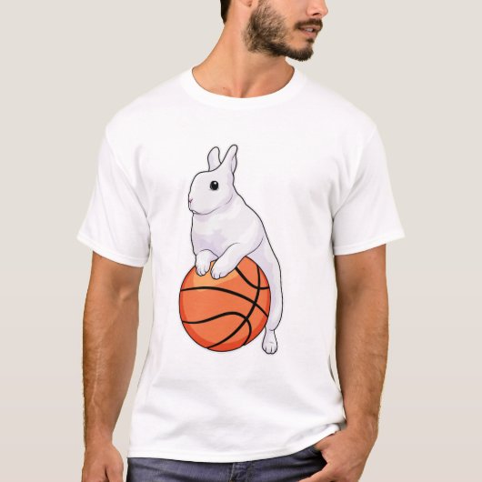 Bunny Basketball-speler Basketball T-shirt (Voorkant)