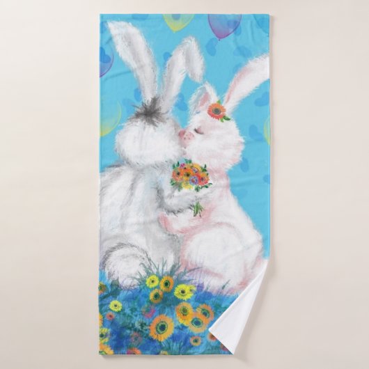 Bunny Bath Towel - Hug Badhanddoek (Badhanddoek)