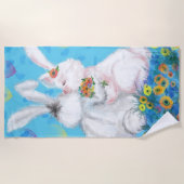 Bunny Beach Towel - Hug Strandlaken (Voorkant)