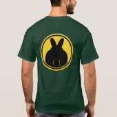 Bunny Beacon - whiskers op voorzijde en staart op  T-shirt (Achterkant)