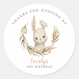 Bunny-Bedankt voor de ophoping door Girl Birthday  Ronde Sticker