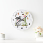 Bunny Bees Floral Wall Clock Grote Klok (Huis)