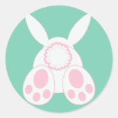 Bunny Behind Ronde Sticker (Voorkant)