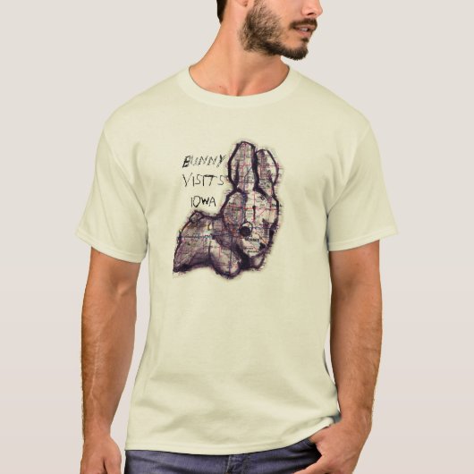 bunny bezoekt iowa t-shirt (Voorkant)
