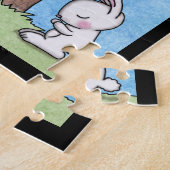 Bunny bidt bij het kruis legpuzzel (Zijkant)