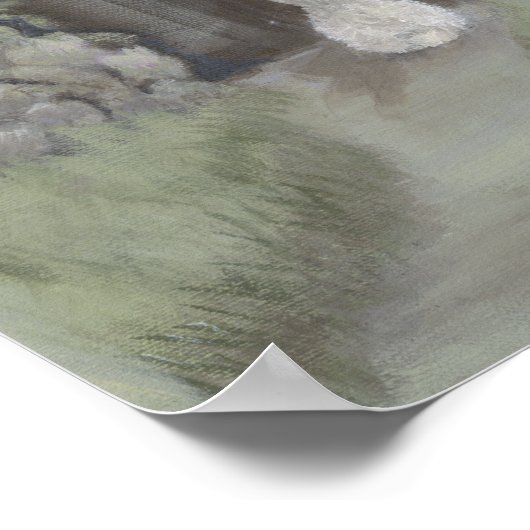 Bunny bij de poort - Afdrukken Poster (Hoek)