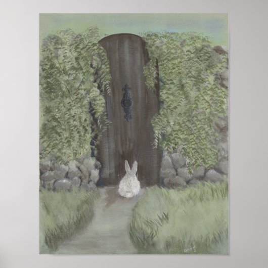 Bunny bij de poort - Afdrukken Poster (Voorkant)