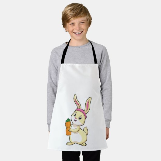 Bunny bij Fitness met Drink fles Schort (Gedragen)