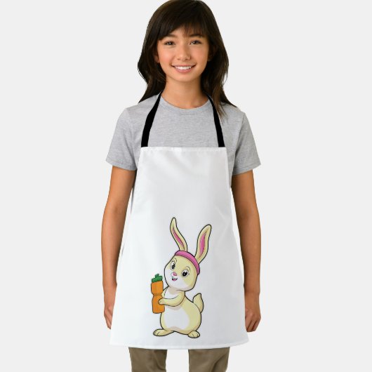 Bunny bij Fitness met Drink fles Schort (Insitu)