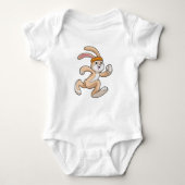 Bunny bij het runnen met hoofdband romper (Voorkant)