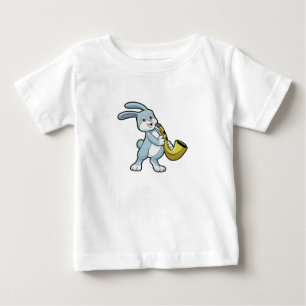 Bunny bij Muziek met Saxophone