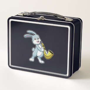 Bunny bij Muziek met Saxophone