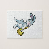 Bunny bij Muziek met Saxophone Legpuzzel (Horizontaal)