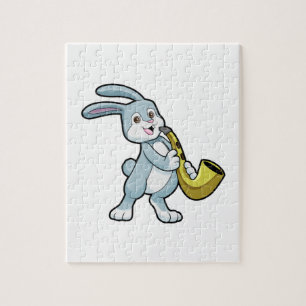 Bunny bij Muziek met Saxophone Legpuzzel