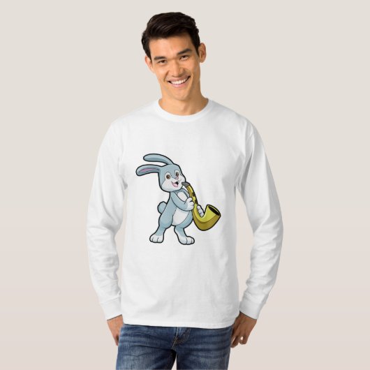 Bunny bij Muziek met Saxophone T-shirt (Voorkant volledig)