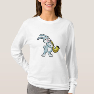 Bunny bij Muziek met Saxophone T-shirt