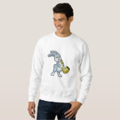 Bunny bij Muziek met Saxophone Trui (Voorkant volledig)