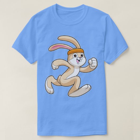 Bunny bij Running met Hoofd T-shirt (Design voorkant)