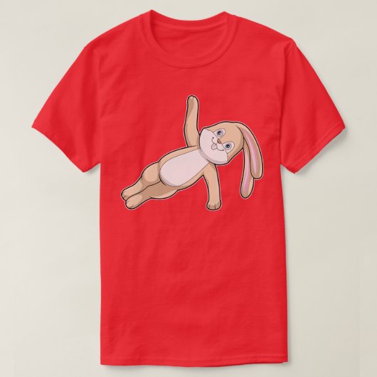 Bunny bij Yoga Stretching T-shirt (Design voorkant)