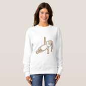 Bunny bij Yoga Stretching Trui (Voorkant volledig)