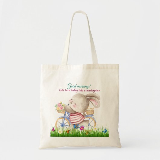 Bunny Bike Canvas tas (Voorkant)