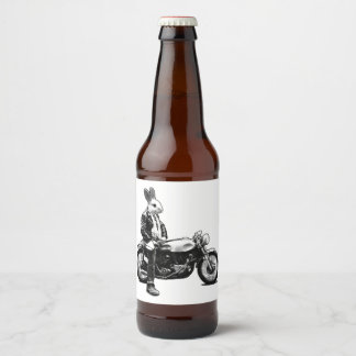 Bunny biker bier etiket