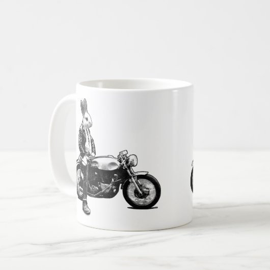 Bunny biker koffiemok (Voorkant links)