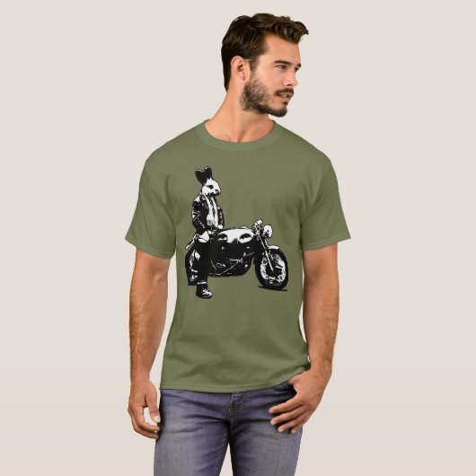 Bunny biker t-shirt (Voorkant volledig)