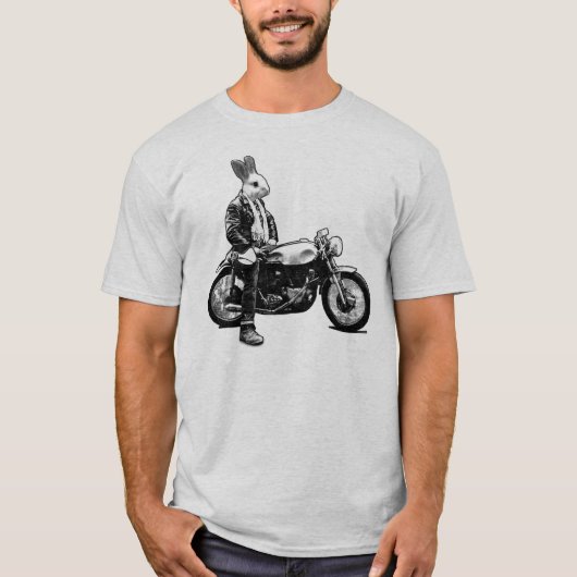Bunny biker t-shirt (Voorkant)