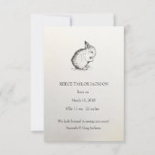 Bunny Birth Announcement, Klassiek, Traditioneel Aankondiging (Voorkant)