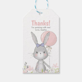 Bunny Birthday Bedankt labels | Favoriete labels Cadeaulabel