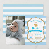 Bunny Birthday Boy Easter 1st First Birthday Kaart (Voorkant / Achterkant)