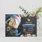 Bunny Birthday Boy Easter 1st First Birthday Kaart (Staand voorkant)