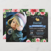 Bunny Birthday Boy Easter 1st First Birthday Kaart (Voorkant / Achterkant)