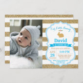 Bunny Birthday Boy Easter 1st First Birthday Kaart (Voorkant / Achterkant)