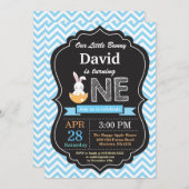 Bunny Birthday Boy Easter 1st First Birthday Kaart (Voorkant / Achterkant)