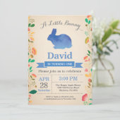 Bunny Birthday Boy Easter 1st First Birthday Kaart (Staand voorkant)