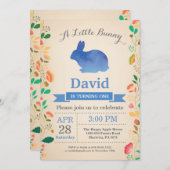 Bunny Birthday Boy Easter 1st First Birthday Kaart (Voorkant / Achterkant)