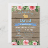 Bunny Birthday Boy Easter 1st First Birthday Kaart (Voorkant)