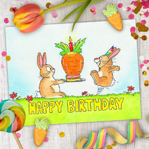 Bunny Birthday Cake Briefkaart