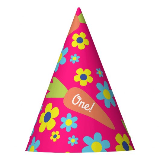 Bunny Birthday Cute Kind Rabbit Party Feesthoedjes (Voorkant)