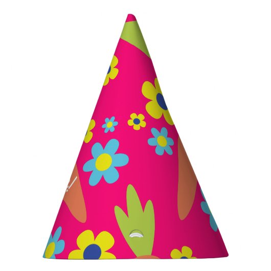 Bunny Birthday Cute Kind Rabbit Party Feesthoedjes (Rechts)