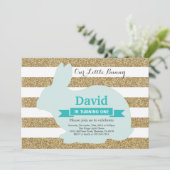 Bunny Birthday Easter 1st eerste verjaardag Kaart (Staand voorkant)