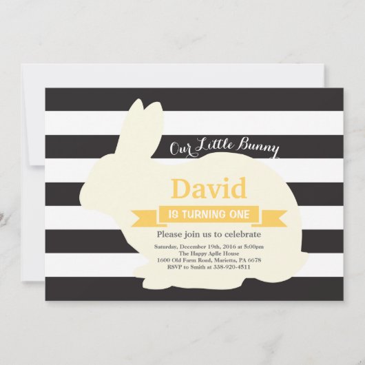 Bunny Birthday Easter 1st eerste verjaardag Kaart (Voorkant)