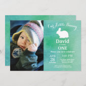 Bunny Birthday Easter 1st eerste verjaardag Kaart (Voorkant / Achterkant)