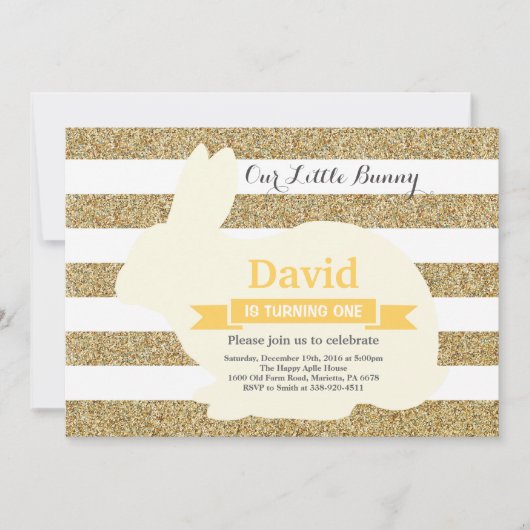 Bunny Birthday Easter 1st eerste verjaardag Kaart (Voorkant)